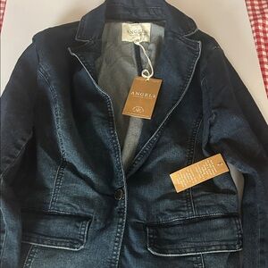 Angels Dark Blue Jean Jacket brand new with tags